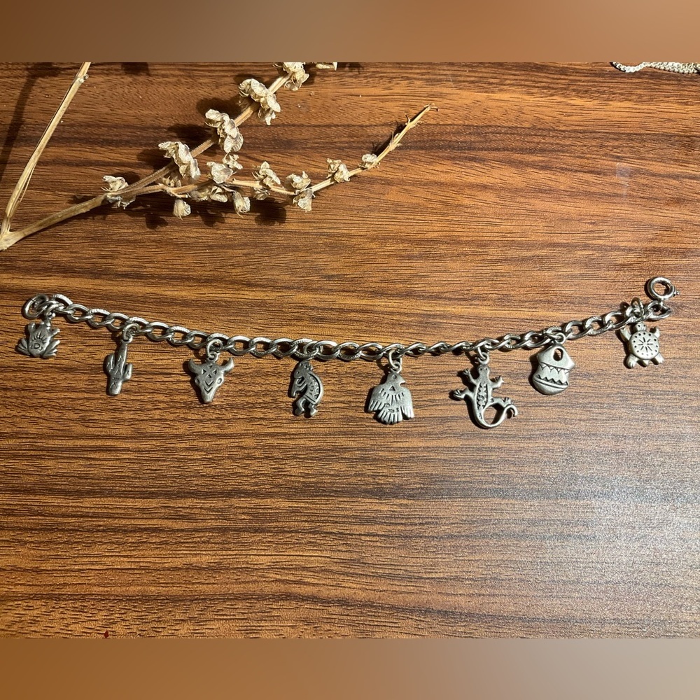 Sterling Silver Southwestern Charm Bracelet